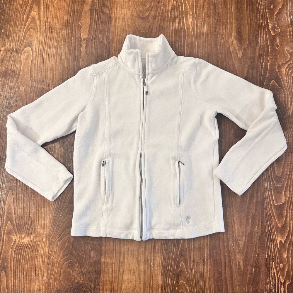 Tommy Bahama Women’s White Jacket size XS, Full Zip, Cotton